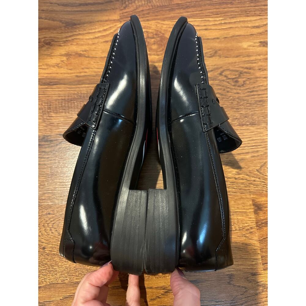 Franco Sarto Women's Eden Faux Patent Studded Loafers – Black – Size 9.5 - Picture 6 of 9